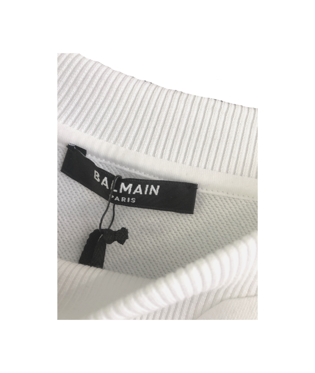 Felpa 2025 balmain bianca